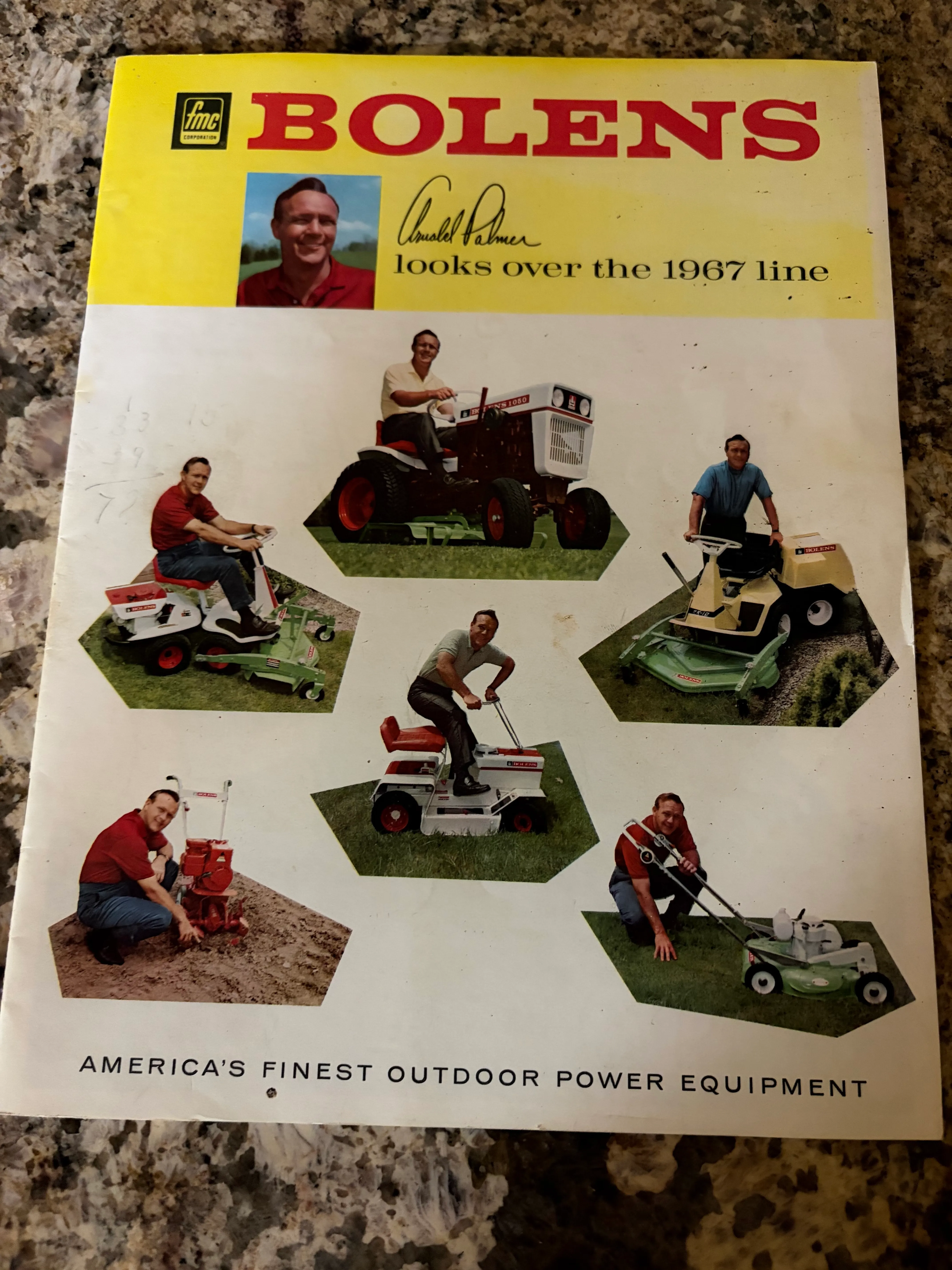 Vintage 1967 Bolens Tractor Brochure ft. Arnold Palmer - Catalog 551741